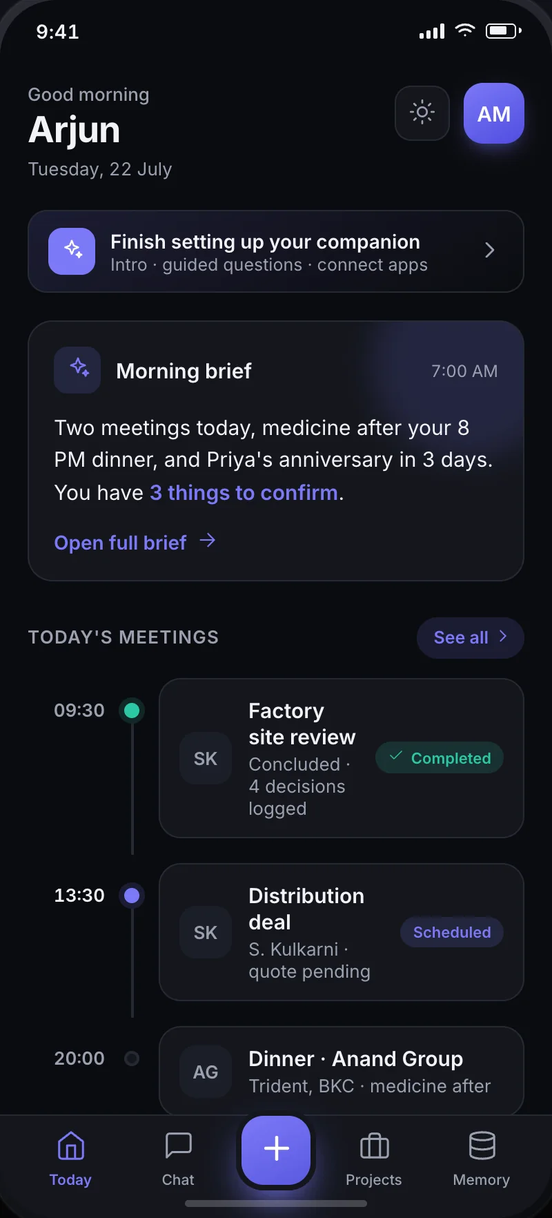 Truelink app: Today